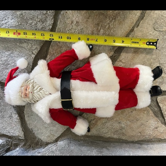 Vintage 16” Soft Body Porcelain Santa Doll Figure - Picture 11 of 11